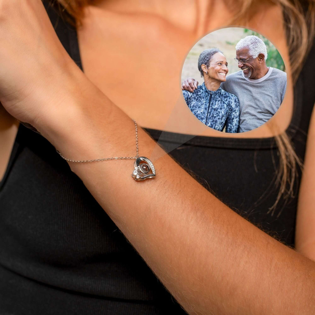 Family Photo Bracelet featuring a sleek pendant with a cherished photo, designed by Brother & Sisters, perfect for keeping memories close.
