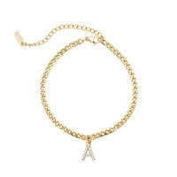 Thumbnail for Gold Initial Anklet - Ankle Bracelet - Anklet for Women - Gold Leg Bracelet Anklet A Brother & Sisters