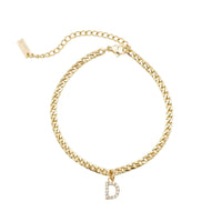 Thumbnail for Gold Initial Anklet - Ankle Bracelet - Anklet for Women - Gold Leg Bracelet Anklet D Brother & Sisters