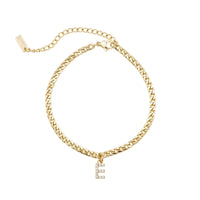 Thumbnail for Gold Initial Anklet - Ankle Bracelet - Anklet for Women - Gold Leg Bracelet Anklet E Brother & Sisters