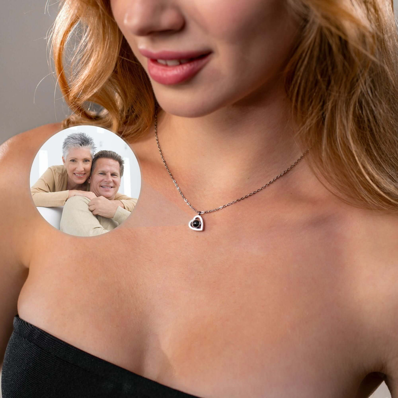 Heart Photo Necklace - Personalised Necklace - Customised Necklace Necklace Brother & Sisters