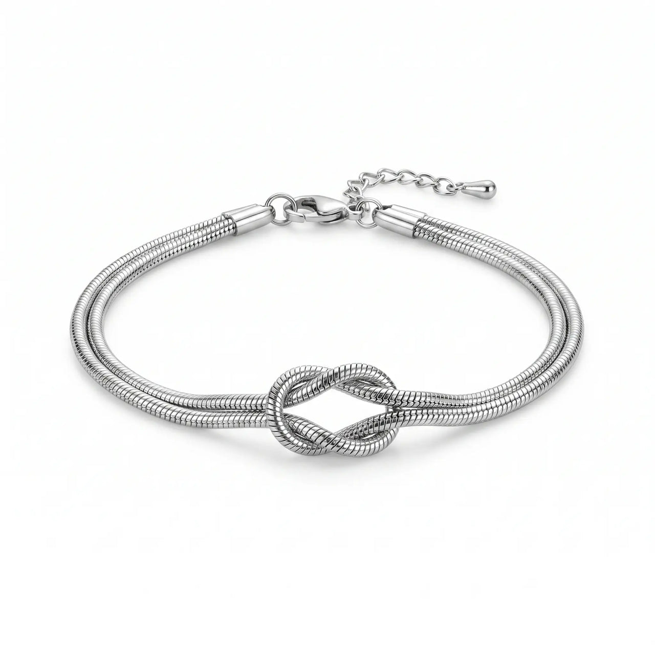 Knot Couple Bracelet stainless steel silver tone packshot