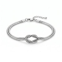Thumbnail for Knot Couple Bracelet stainless steel silver tone packshot