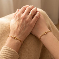 Thumbnail for Mother daughter matching knot bracelets gold family bond Mother Day
