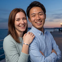Thumbnail for Bracelet tressé — photo en couple, argent | SKU: lamenthe-wg