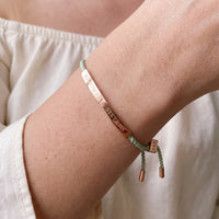 Thumbnail for Bracelet cordon — gros plan sur les détails, or rose | SKU: lanature-rg