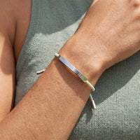 Thumbnail for Gevlochten armband — close-up van de details, zilver | SKU: lanature-wg