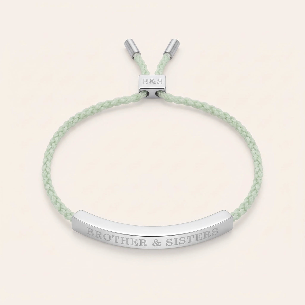 Verstelbare armband — productfoto op witte achtergrond, zilver | SKU: lanature-wg