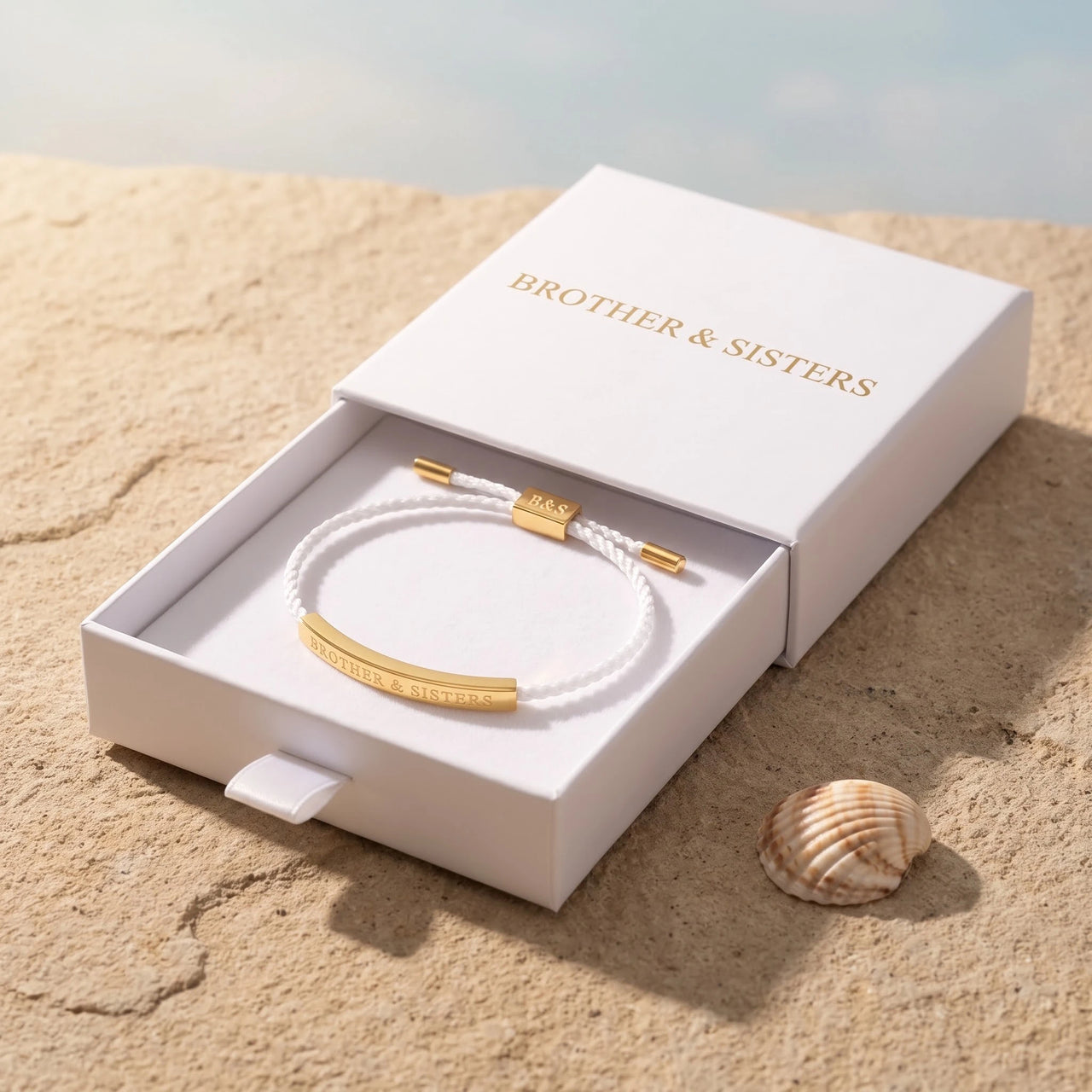 Witte armband — in de cadeaudoos, goud | SKU: laperle-g