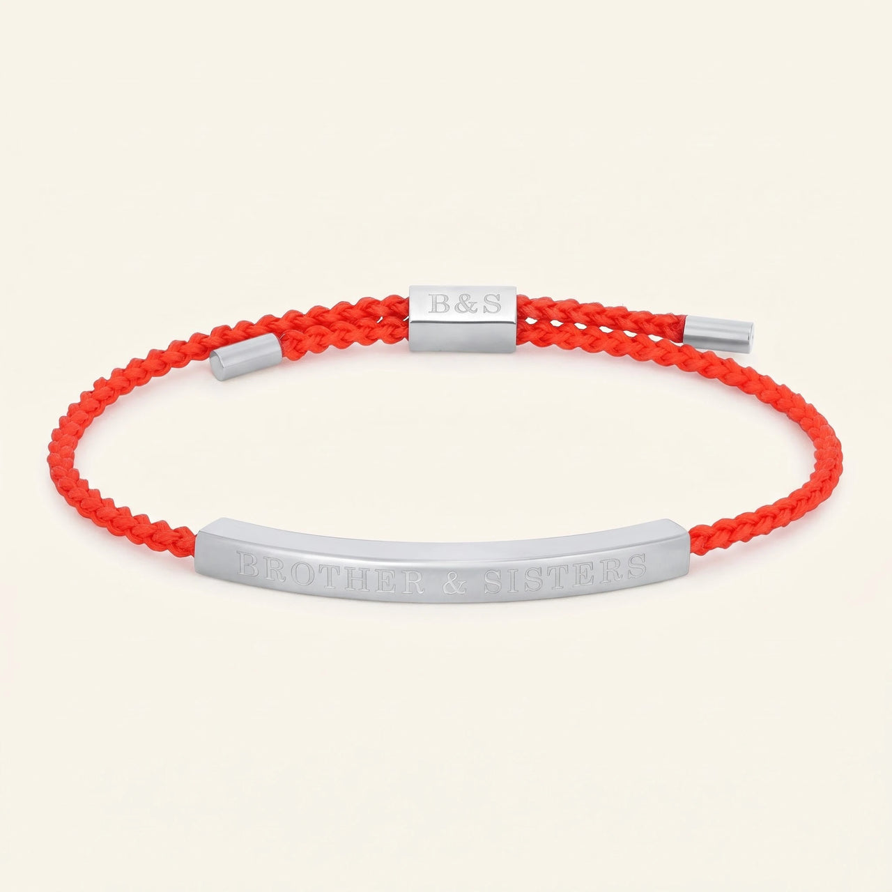 Bracelet rouge — photo produit sur fond blanc, argent | SKU: lamour-wg