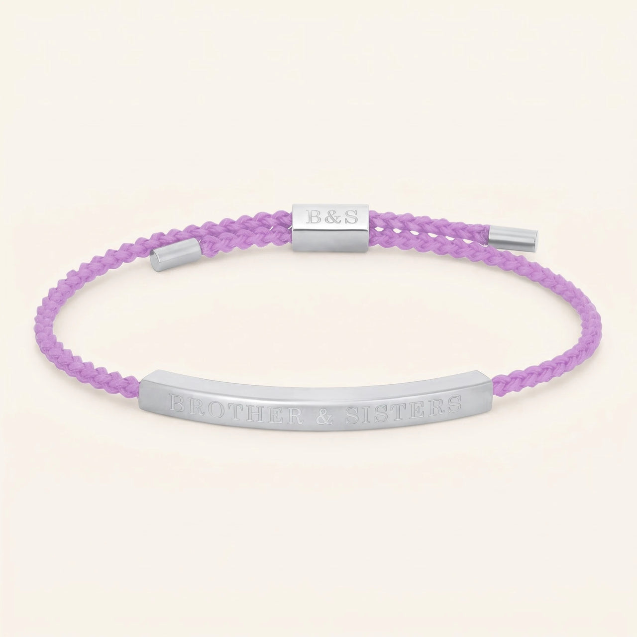 Bracelet tressé — photo produit sur fond blanc, argent | SKU: lemauve-wg