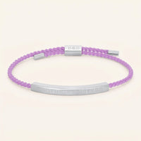 Thumbnail for Bracelet tressé — photo produit sur fond blanc, argent | SKU: lemauve-wg