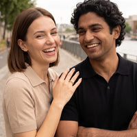 Thumbnail for Bague papillon — photo en couple, or | SKU: lepapillon