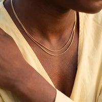 Thumbnail for Collier maille — gros plan sur les détails, or | SKU: lesimplenecklace