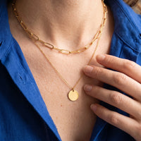 Thumbnail for Muntjes ketting — close-up van de details, goud | SKU: le-tendance-g
