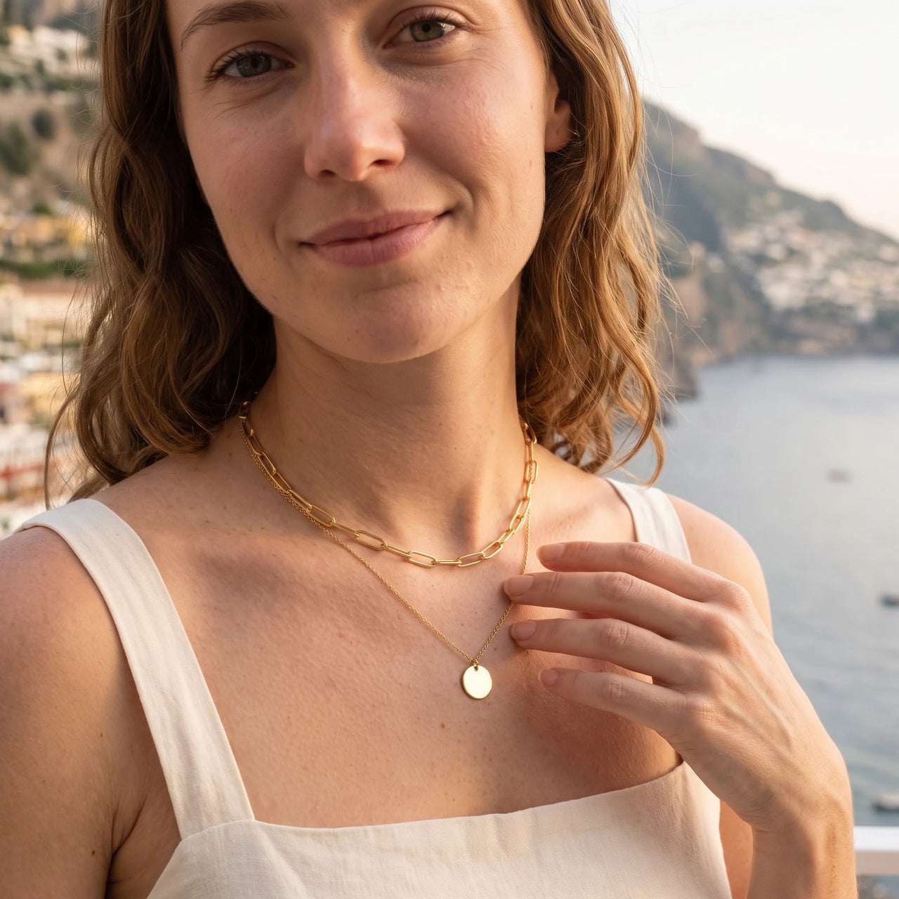 Munt ketting — gedragen op reis, goud | SKU: le-tendance-g