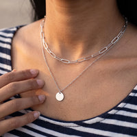 Thumbnail for Laagjes ketting — close-up van de details, zilver | SKU: le-tendance-wg