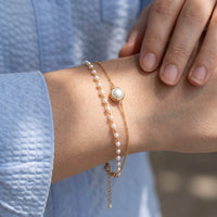 Thumbnail for Bracelet perle — gros plan sur les détails, or | SKU: l-epure