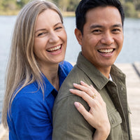 Thumbnail for Bague coeur or — photo en couple, or | SKU: lescoeurs