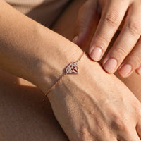 Thumbnail for Schakelarmband — close-up van de details, rosé goud | SKU: 11662607-rose-gold