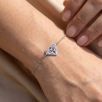 Thumbnail for Armband dames — close-up van de details, zilver | SKU: 11662607-white-gold