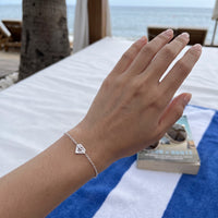 Thumbnail for Minimalistische armband — gedragen, echte grootte, zilver | SKU: 11662607-white-gold