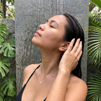 Thumbnail for Collier géométrique — photo portée sous la douche, waterproof, argent | SKU: 12791388-white-gold