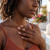 Thumbnail for Collier terre — photo portée, geste du quotidien, or | SKU: 22173453-gold