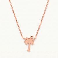 Thumbnail for Palmboom ketting — productfoto op witte achtergrond, rosé goud | SKU: 8732822-rose-gold-color