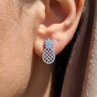 Thumbnail for Puces d'oreilles — gros plan sur les détails, argent | SKU: 437186-silver-plated