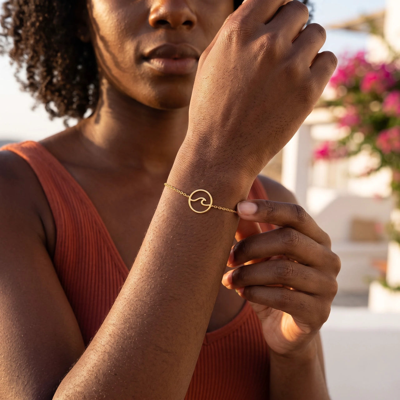 Golf armband — gedragen in het dagelijks leven, goud | SKU: 17429078-gold