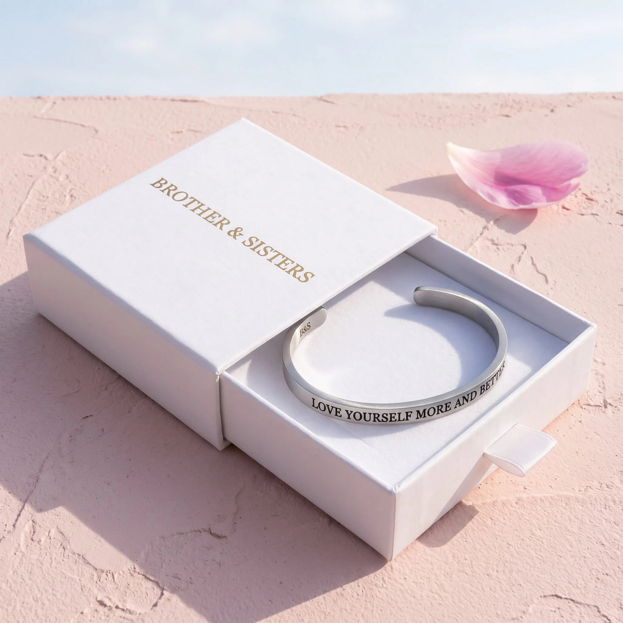 Bracelet jonc femme — dans l'écrin cadeau, argent | SKU: lymab-rg