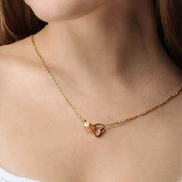 Thumbnail for Lovers Name Necklace by Brother & Sisters, elegant gold heart pendant, perfect personalized gift for loved ones.