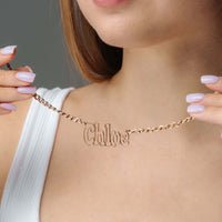 Thumbnail for Luxury Name Necklace by Brother & Sisters, showcasing a personalized design with the name Chloe.