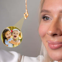 Thumbnail for Elegant Luxury Photo Necklace by Brother & Sisters showcasing a cherished photo of two joyful children.