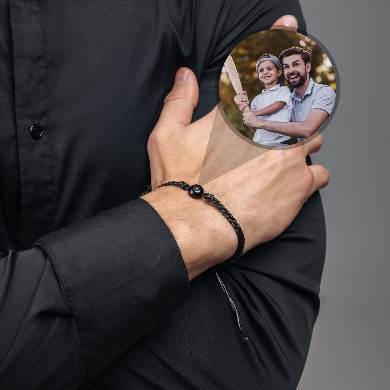 Classic Photo Bracelet by Brother & Sisters featuring customizable photo charm showcasing cherished moments.