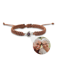 Thumbnail for Man Brown Photo Bracelet by Brother & Sisters, personalized jewelry with a photo pendant, perfect gift for men.