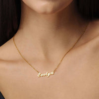 Thumbnail for Minimalist Name Necklace by Brother & Sisters, featuring a gold name pendant 'Evelyn' on a delicate chain.