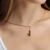 Thumbnail for Original Name Necklace by Brother & Sisters showcasing a personalized name charm with heart design.