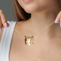 Thumbnail for Child Name Necklace from Brother & Sisters, featuring custom name pendants in gold for a unique charm.