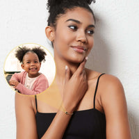 Thumbnail for Photo Personalized Bracelet featuring a custom photo projection pendant by Brother & Sisters, capturing cherished memories.