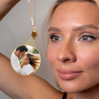 Thumbnail for Protect Photo Necklace showcasing a personalized photo pendant by Brother & Sisters, capturing cherished moments.