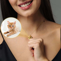 Thumbnail for Romance Photo Necklace showcasing a heart pendant with a photo projection feature by Brother & Sisters.