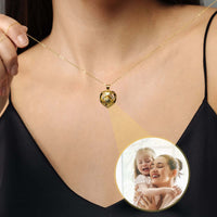 Thumbnail for Romance Photo Necklace showcasing heart pendant projecting cherished photo, personalized charm by Brother & Sisters.