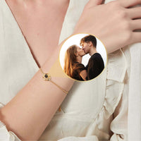 Thumbnail for Rose Photo Bracelet showcasing a hidden photo of a couple; a beautiful keepsake from Brother & Sisters.