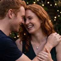 Thumbnail for A couple on a date, she wears the silver necklace | SKU: 33136351