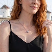 Thumbnail for Silver necklace worn on a summer trip | SKU: 33136351