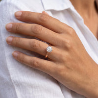 Thumbnail for Close-up of the Rose Gold Classic Ring worn | SKU: 33759698-4.5-rose-gold