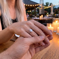 Thumbnail for A couple holding hands, she wears the silver ring | SKU: 505162-4.5-silver