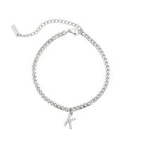 Thumbnail for Silver Initial Anklet - Ankle Bracelet - Anklet for Women - Silver Leg Bracelet Anklet K Brother & Sisters